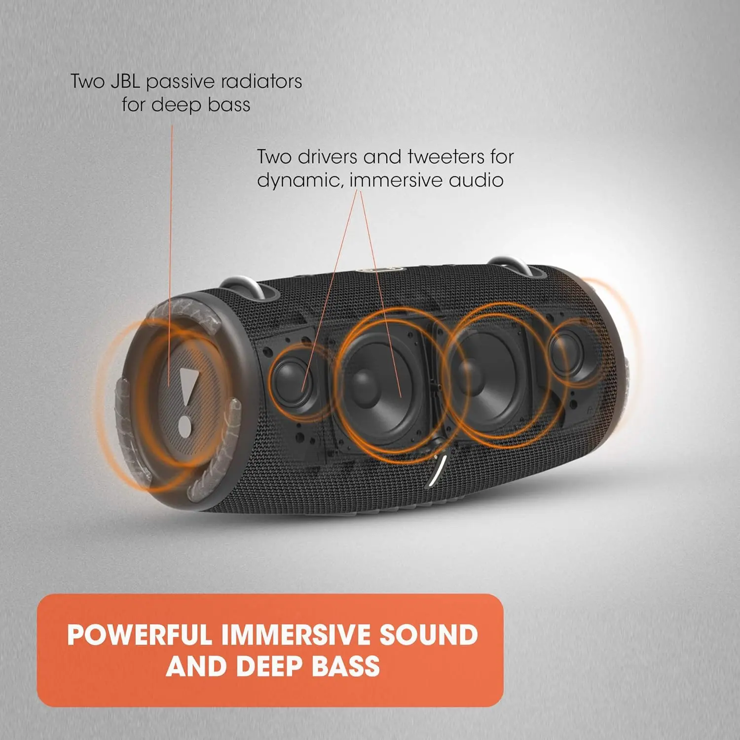 JBL Xtreme 3 - Portable Bluetooth Speaker, Powerful Sound and Deep Bass, IP67 Waterproof, 15 Hours of Playtime, Powerbank, PartyBoost for Multi-speaker Pairing (Black) image 2