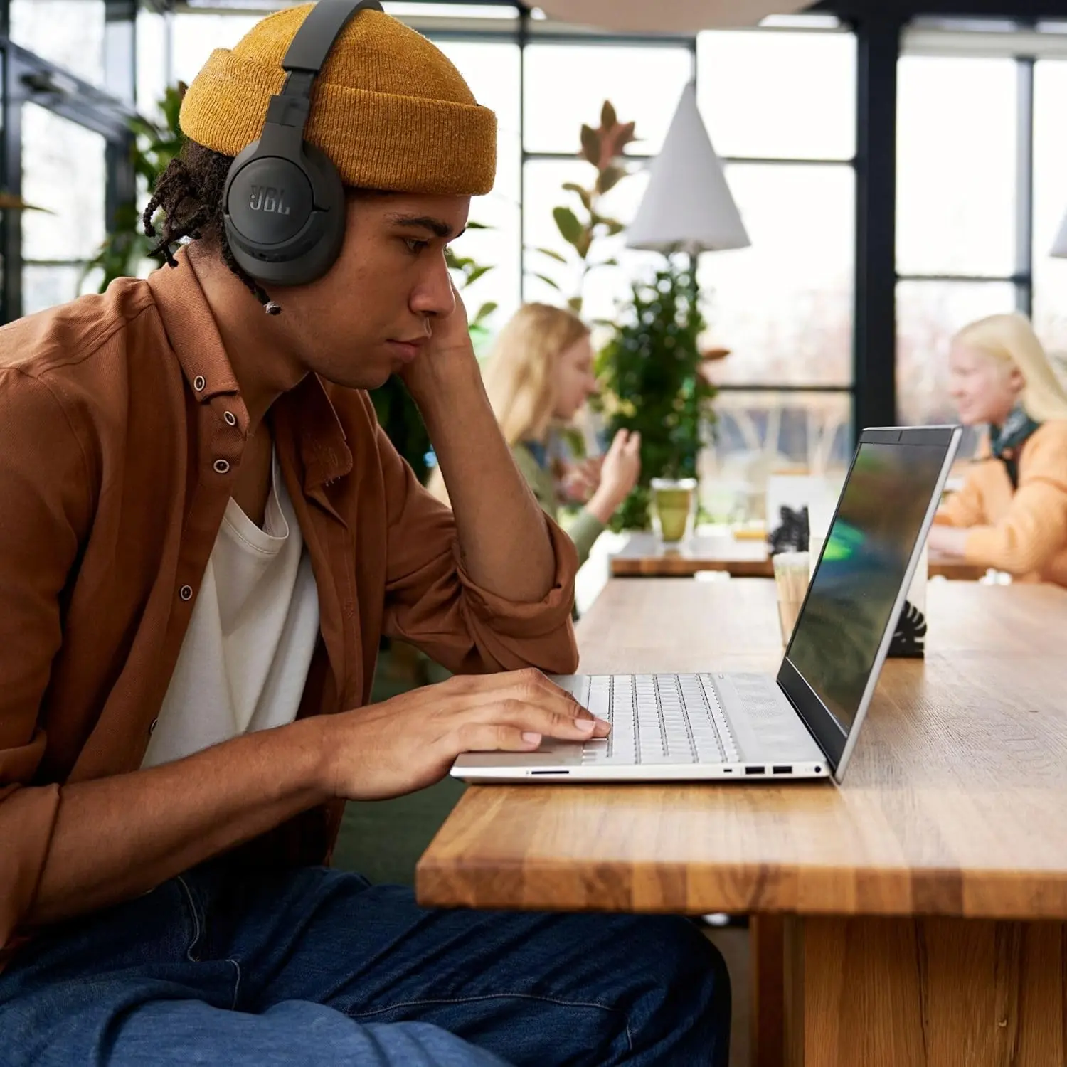 JBL Tune 770NC - Adaptive Noise Cancelling with Smart Ambient Wireless Over-Ear Headphones, Bluetooth 5.3, Up to 70H Battery Life with Speed Charge, Lightweight, Comfortable & Foldable Design (Black) image 2