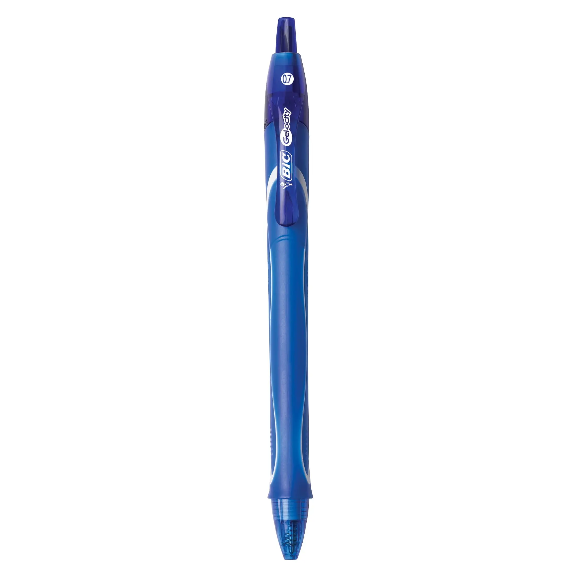 BIC Gel-ocity Retractable Quick Dry Gel Pen, Medium Point, 0.7mm, Blue Ink, 12 Count image 2