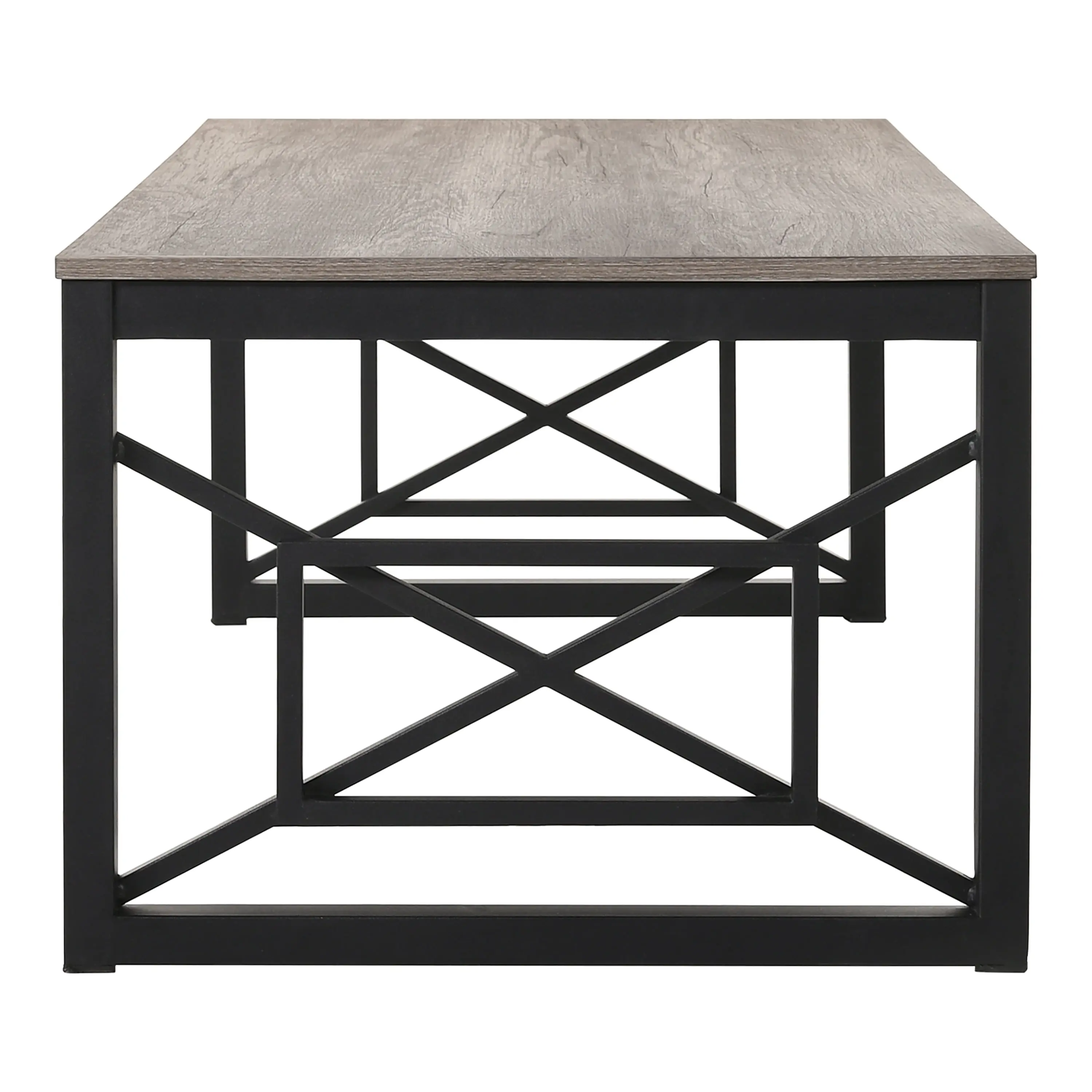 Furniture of America Dexter Wood Top and Metal Gray 2-Piece Coffee Table Set image 5