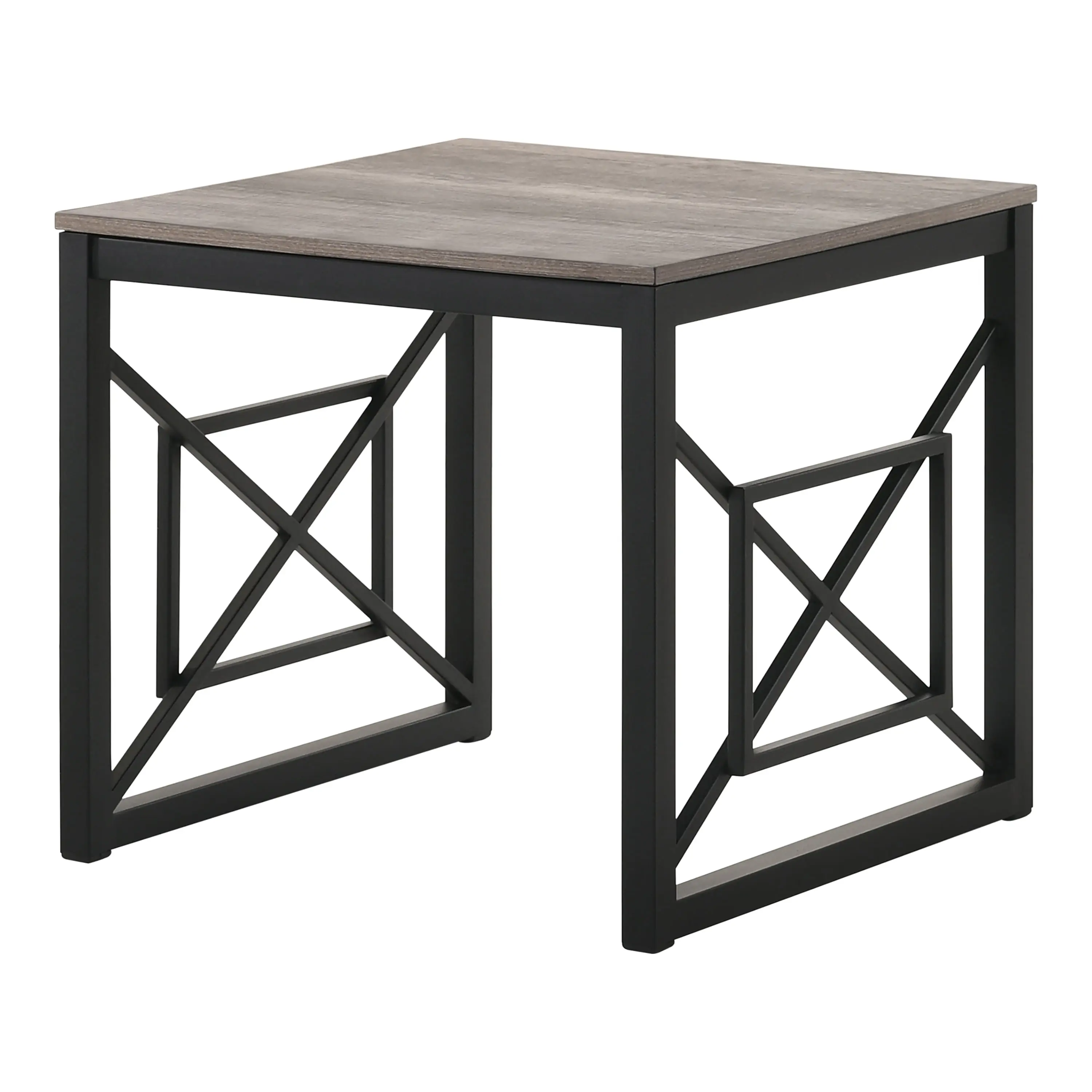 Furniture of America Dexter Wood Top and Metal Gray 2-Piece Coffee Table Set image 6