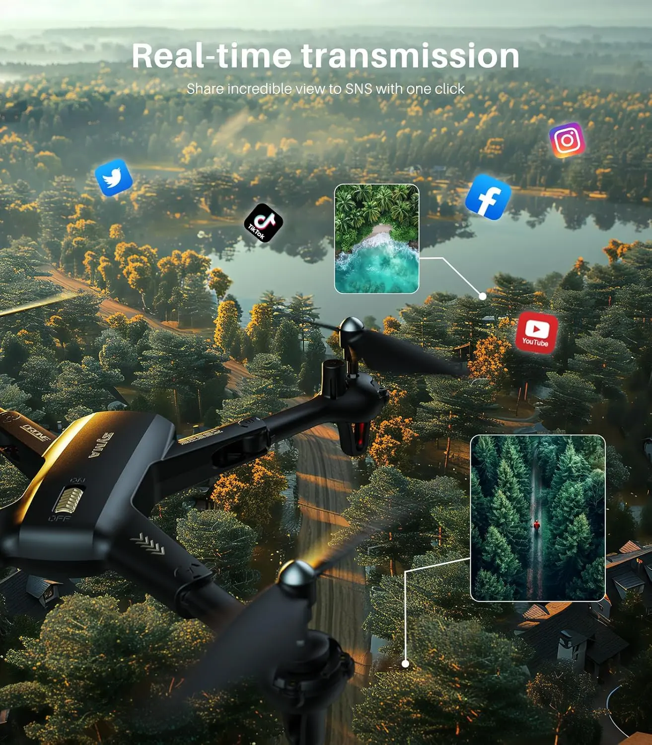 SYMA Drone with Camera 1080P HD FPV Cameras Remote Control Toys RC Quadcopter Helicopter Gifts for Boys Girls Adults Beginners with Altitude Hold, Headless Mode, One Key Start, 3D Flips 2 Batteries image 5