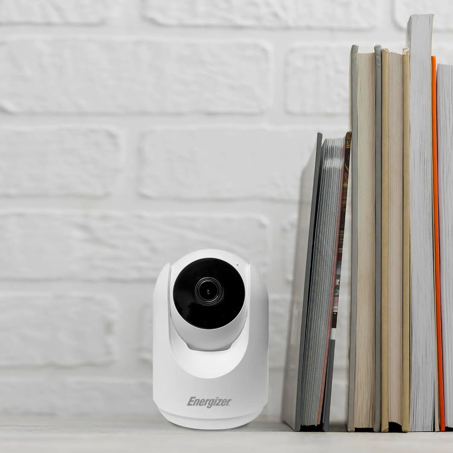 Energizer Smart 1080p Indoor Pan & Tilt Wired Camera, Motion Tracking, Two-Way Conversation, Night Vision, Instant Notifications, Works with Google Home and Alexa, Night Vision, White image 3