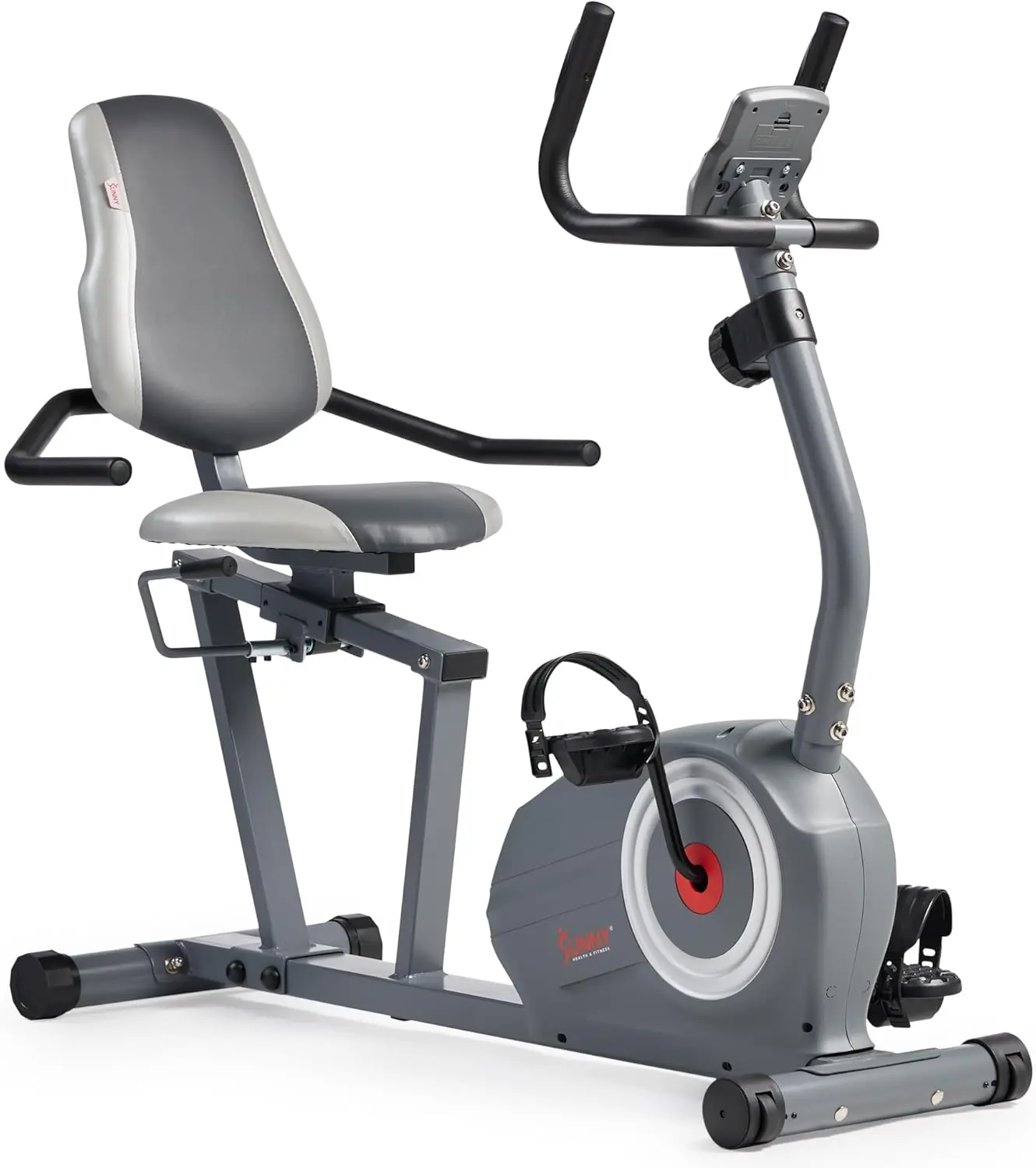 Sunny Health & Fitness Essentials Series Magnetic Smart Recumbent Bike with Exclusive SunnyFit App Enhanced Bluetooth Connectivity – SF-RB422003 image 1