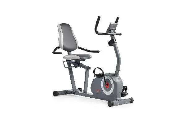 Sunny Health & Fitness Essentials Series Magnetic Smart Recumbent Bike with Exclusive SunnyFit App Enhanced Bluetooth Connectivity – SF-RB422003 image