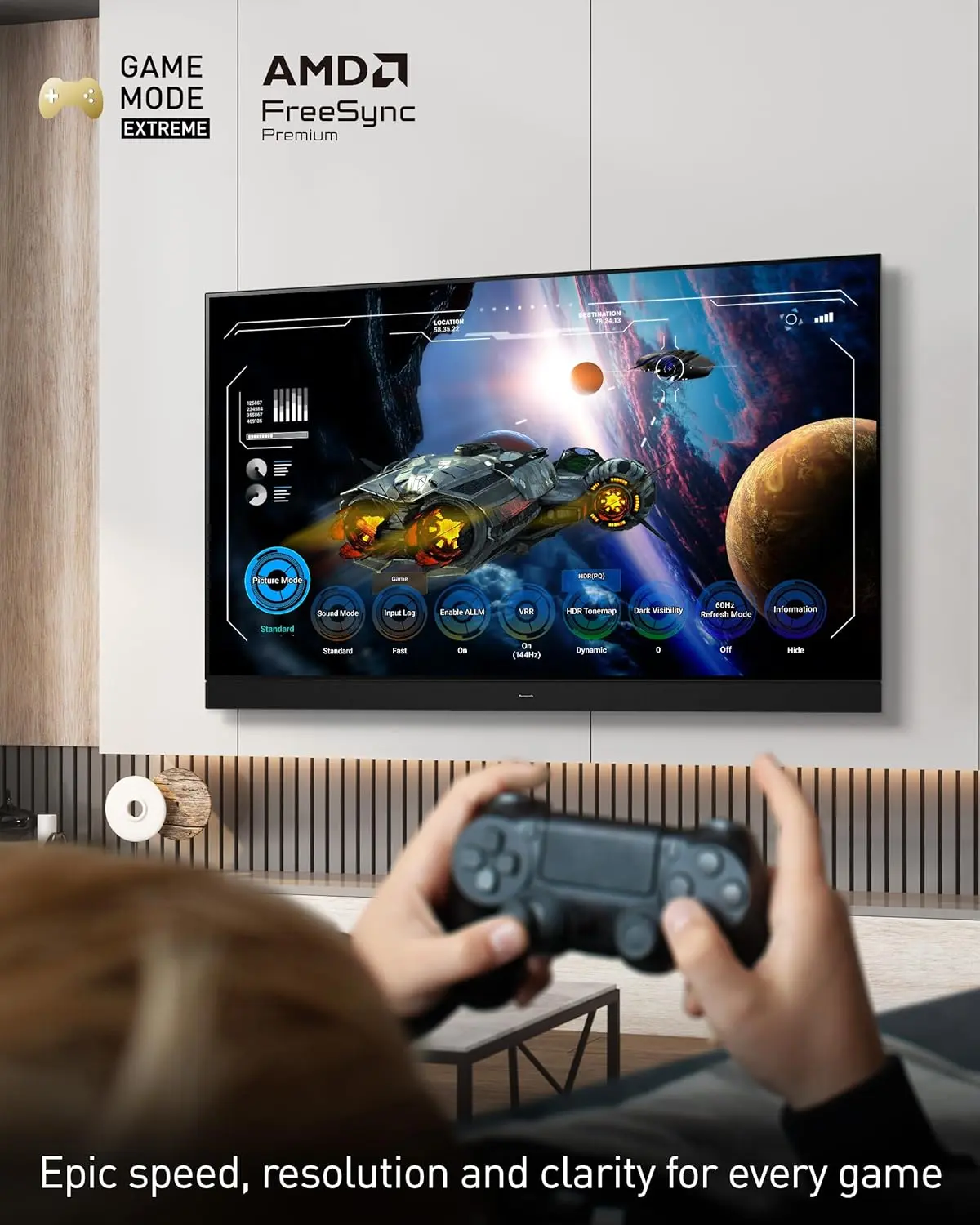 Panasonic W95 Series 75-inch Mini LED 4K Ultra HD Smart Fire TV, Sport Stadium Mode, ATSC3.0, Dolby Vision IQ, Dolby Atmos, HDR10+ Adaptive, Press and Ask Alexa, 144Hz, Wall-mountable - 75W95AP image 7
