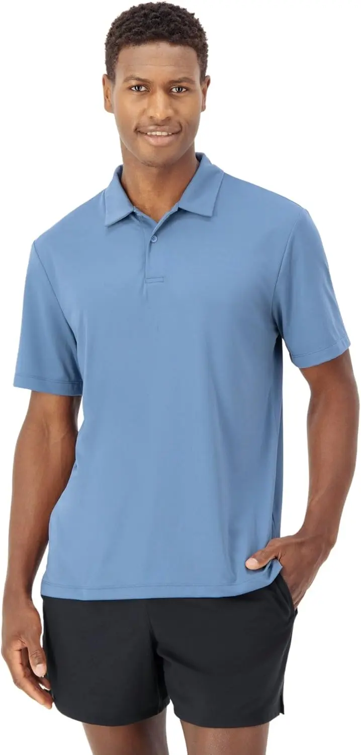 Hanes Moves Performance, Short Sleeve Polo Shirt for Men, Moisture-Wicking image 1