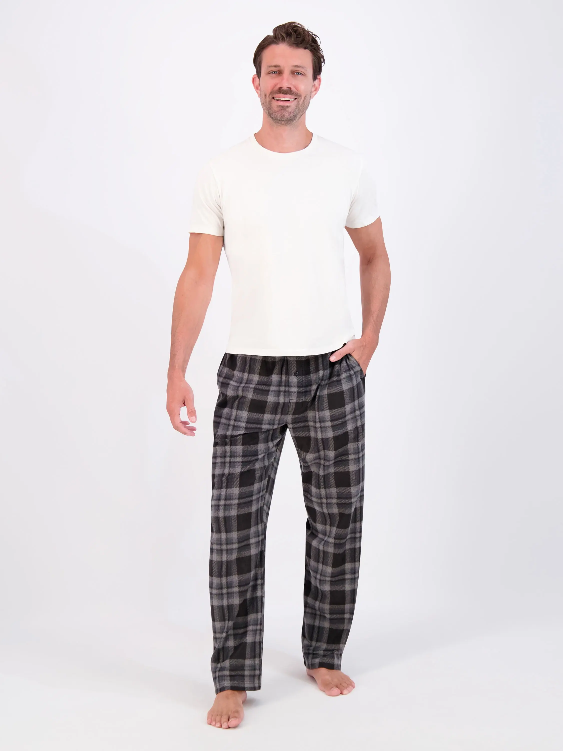 Hanes Men's Cozy Microfleece Pajama Sleep Pants, 2-Pack, Sizes S-2XL image 9