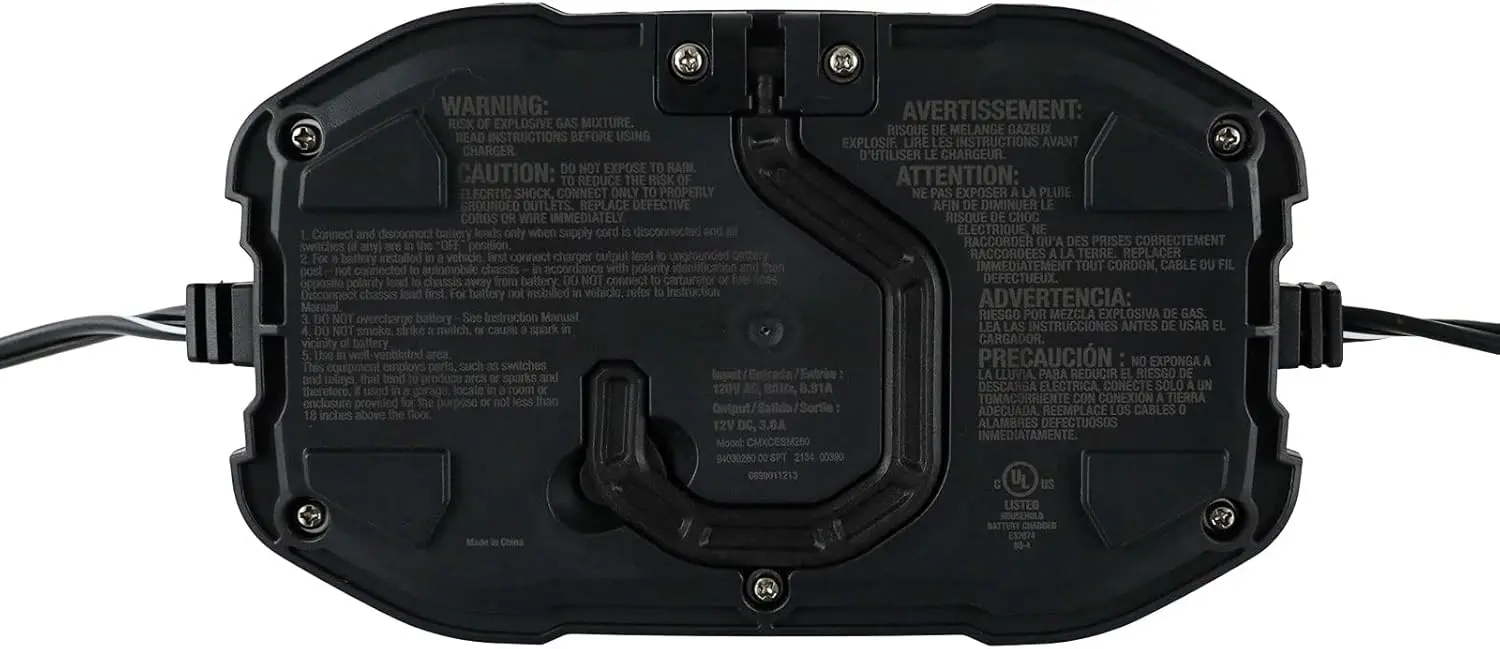 CRAFTSMAN Battery Charger and Maintainer, CMXCESM260, 3-in-1, Fully Automatic, 3 Amps, 12 Volt, for Motorcycle, Car, SUV, Truck and Marine Batteries image 2