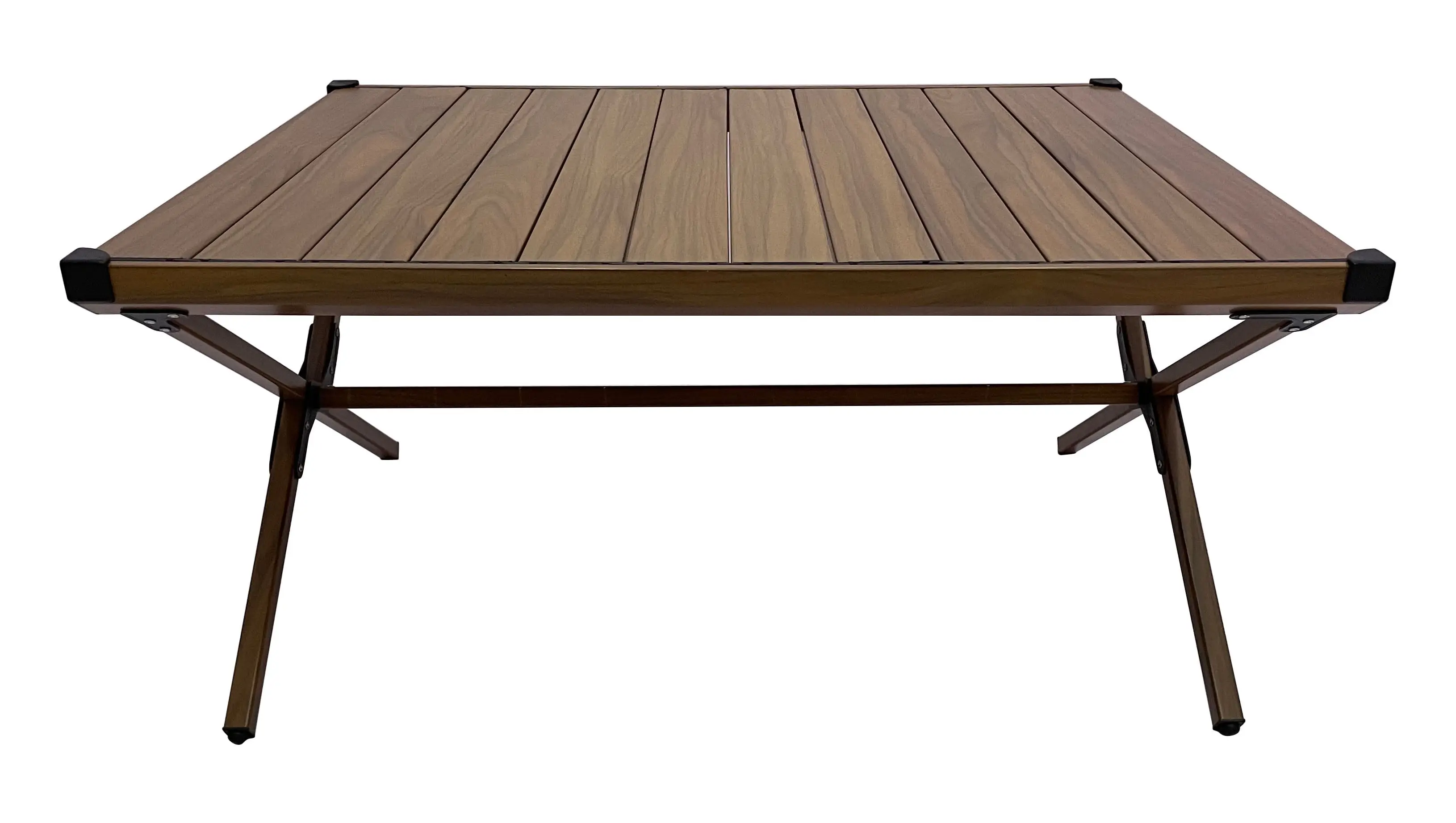 Ozark Trail Aluminum Roll-Top Camping Table, Dark Brown image 3