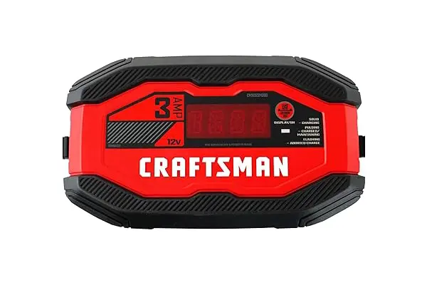 CRAFTSMAN Battery Charger and Maintainer, CMXCESM260, 3-in-1, Fully Automatic, 3 Amps, 12 Volt, for Motorcycle, Car, SUV, Truck and Marine Batteries image
