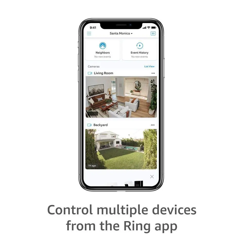 Like-New Ring Stick Up Cam Battery HD security camera with custom privacy controls, Simple setup, Works with Alexa - White image 5