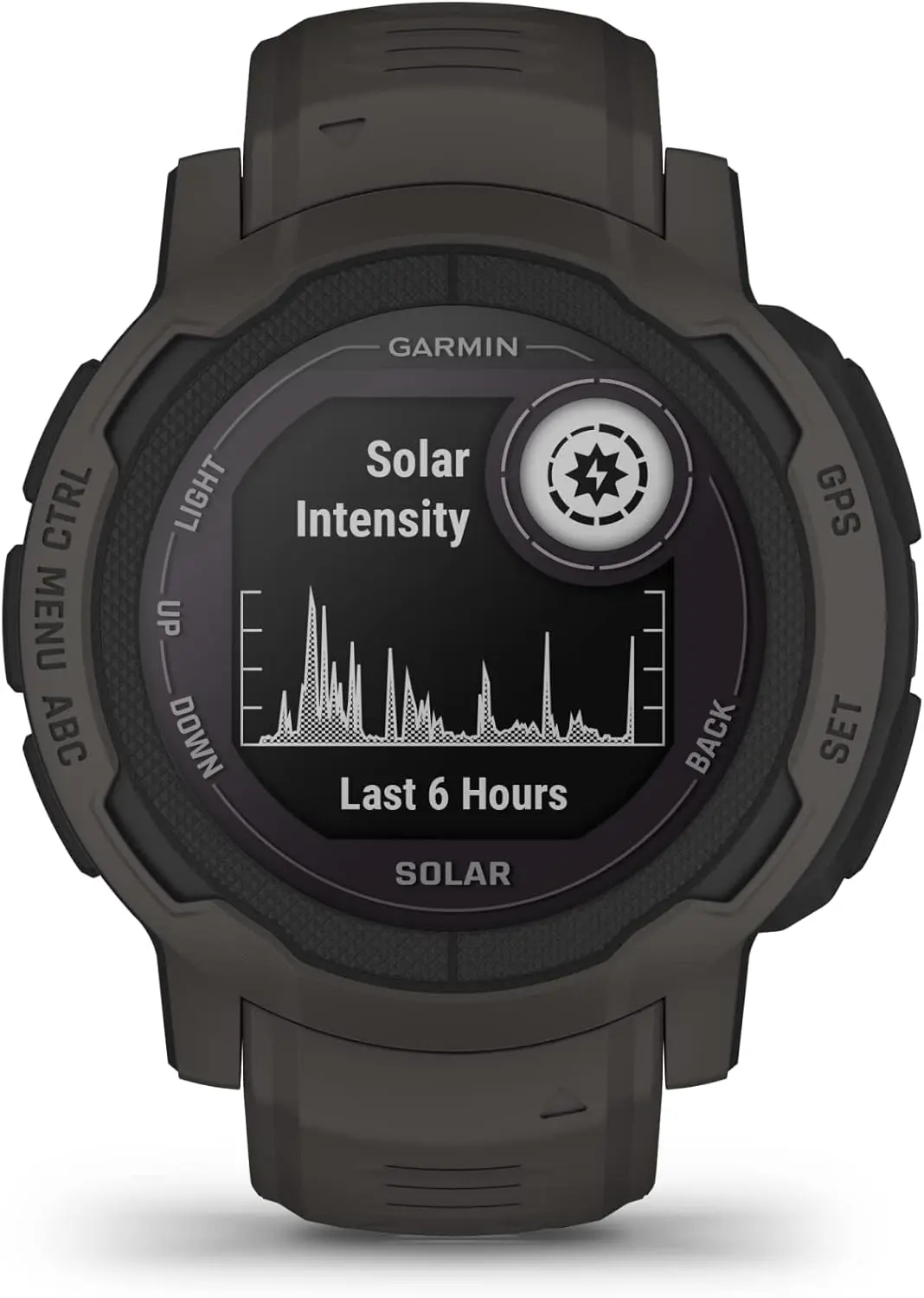 Garmin Instinct 2 Solar, GPS Outdoor Watch, Solar Charging Capabilities, Multi-GNSS Support, Tracbak Routing, Graphite image 2