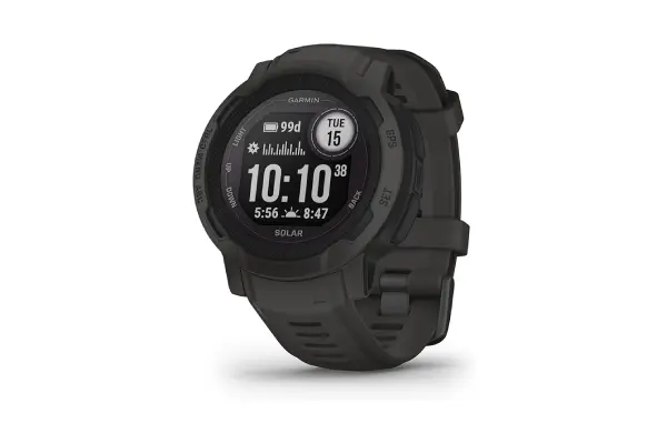 Garmin Instinct 2 Solar, GPS Outdoor Watch, Solar Charging Capabilities, Multi-GNSS Support, Tracbak Routing, Graphite image