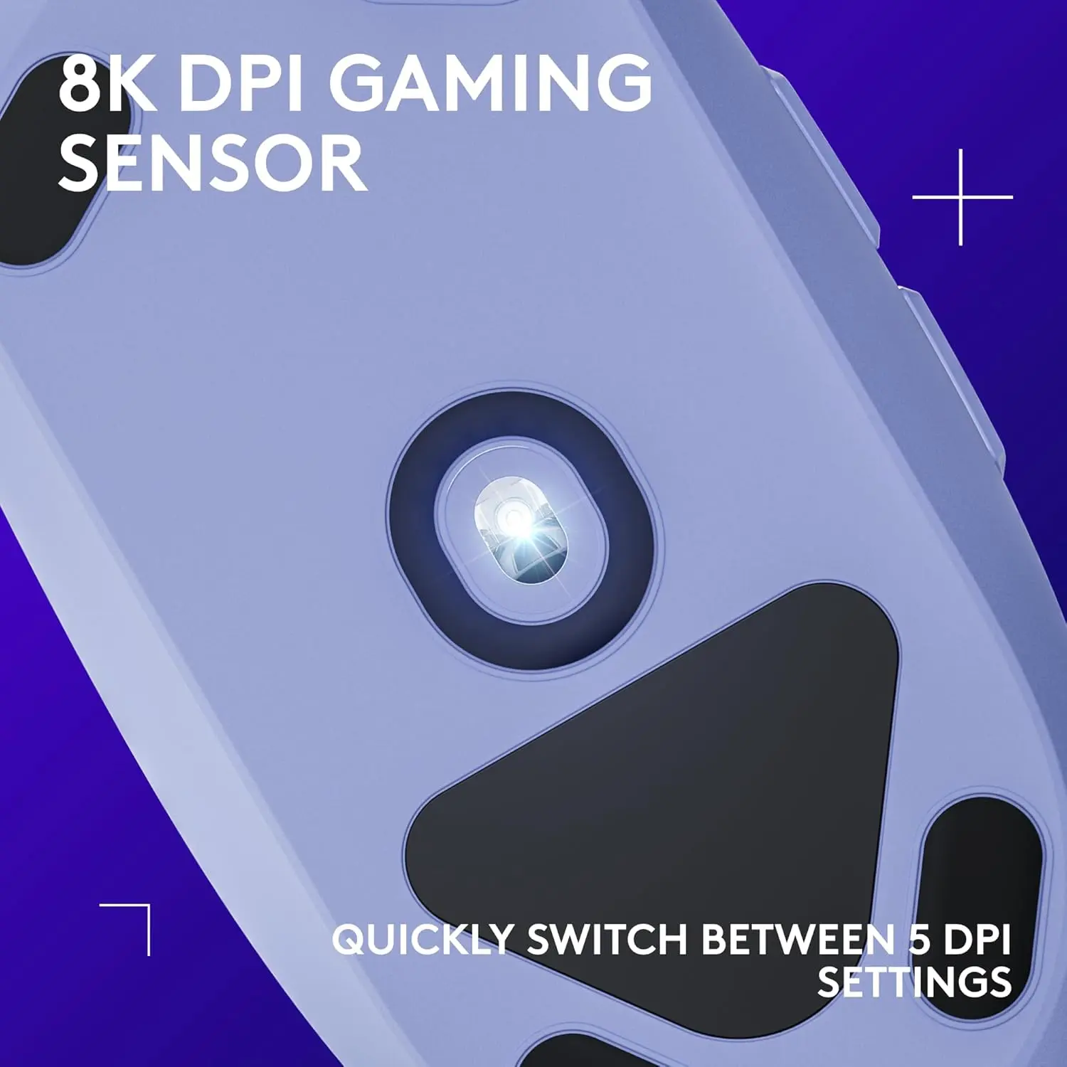 Logitech G203 Wired Gaming Mouse, 8,000 DPI, Rainbow Optical Effect LIGHTSYNC RGB, 6 Programmable Buttons, On-Board Memory, Screen Mapping, PC/Mac Computer and Laptop Compatible - Lilac image 2