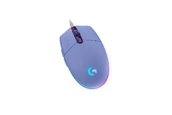 Logitech G203 Wired Gaming Mouse, 8,000 DPI, Rainbow Optical Effect LIGHTSYNC RGB, 6 Programmable Buttons, On-Board Memory, Screen Mapping, PC/Mac Computer and Laptop Compatible - Lilac image