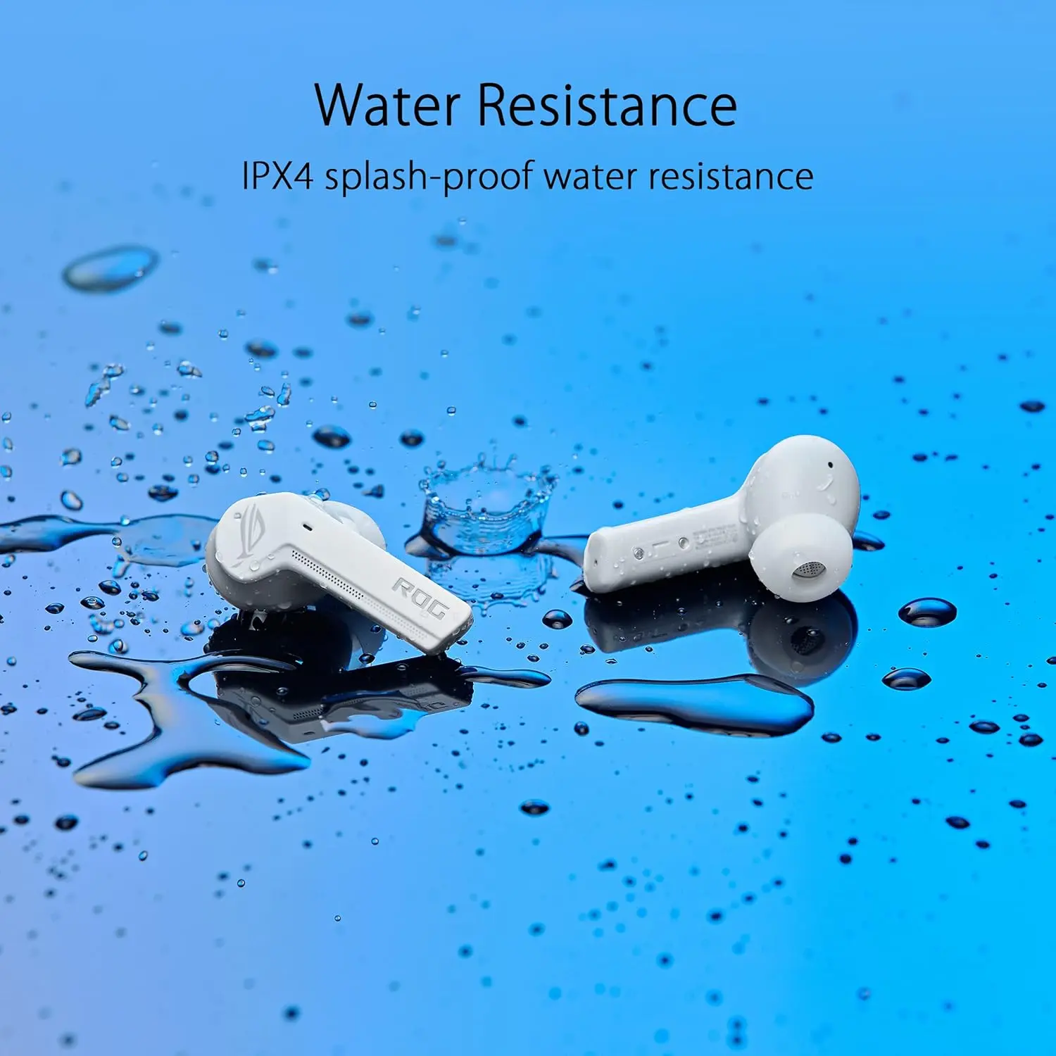 ASUS ROG Cetra True Wireless Gaming Headphones (Low-Latency Bluetooth Earbuds, Active Noise Cancelation, 27-Hour Battery Life, IPX4 Water Resistance, Wireless Charging)- White image 8