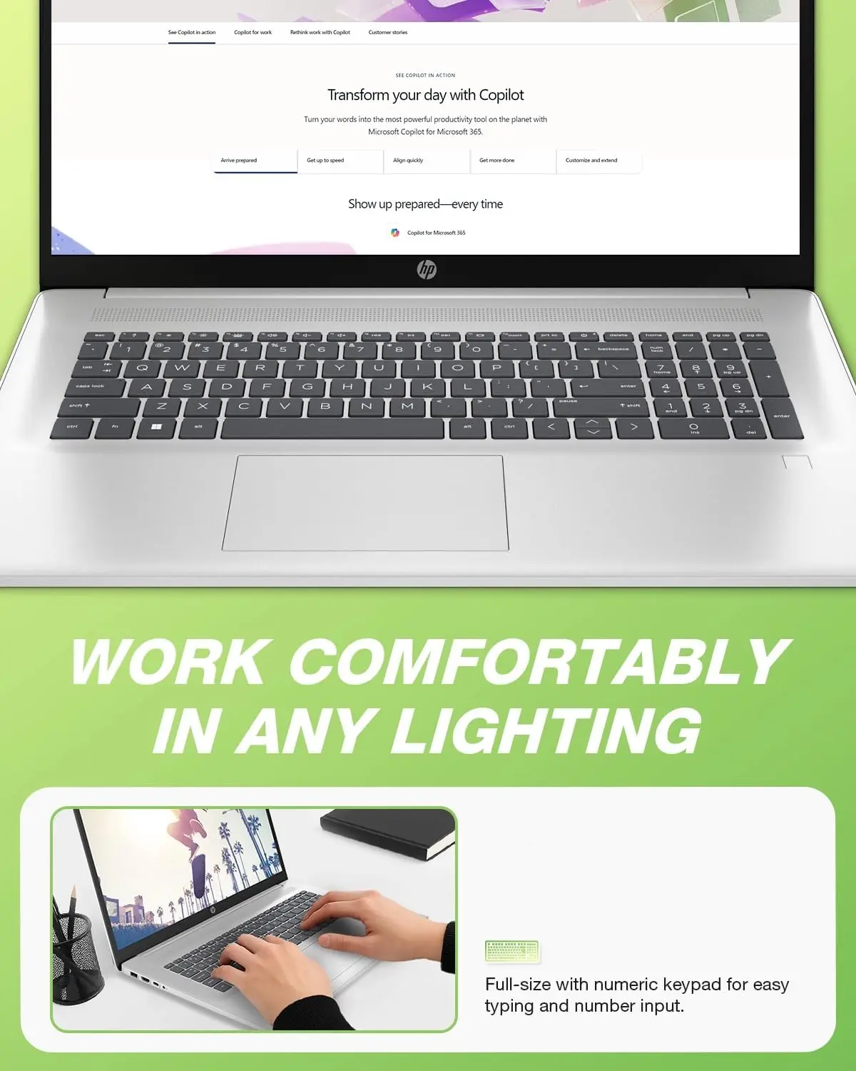 HP Flagship 17 Laptop Computer - 17.3" HD+ Screen, Intel 10-Core i5-1334U, Intel Graphics, 64 GB RAM, 1 TB SSD, Backlit Keyboard, Wi-Fi 6, Windows 11 Pro + Free MS Office for Study and Business Work image 5