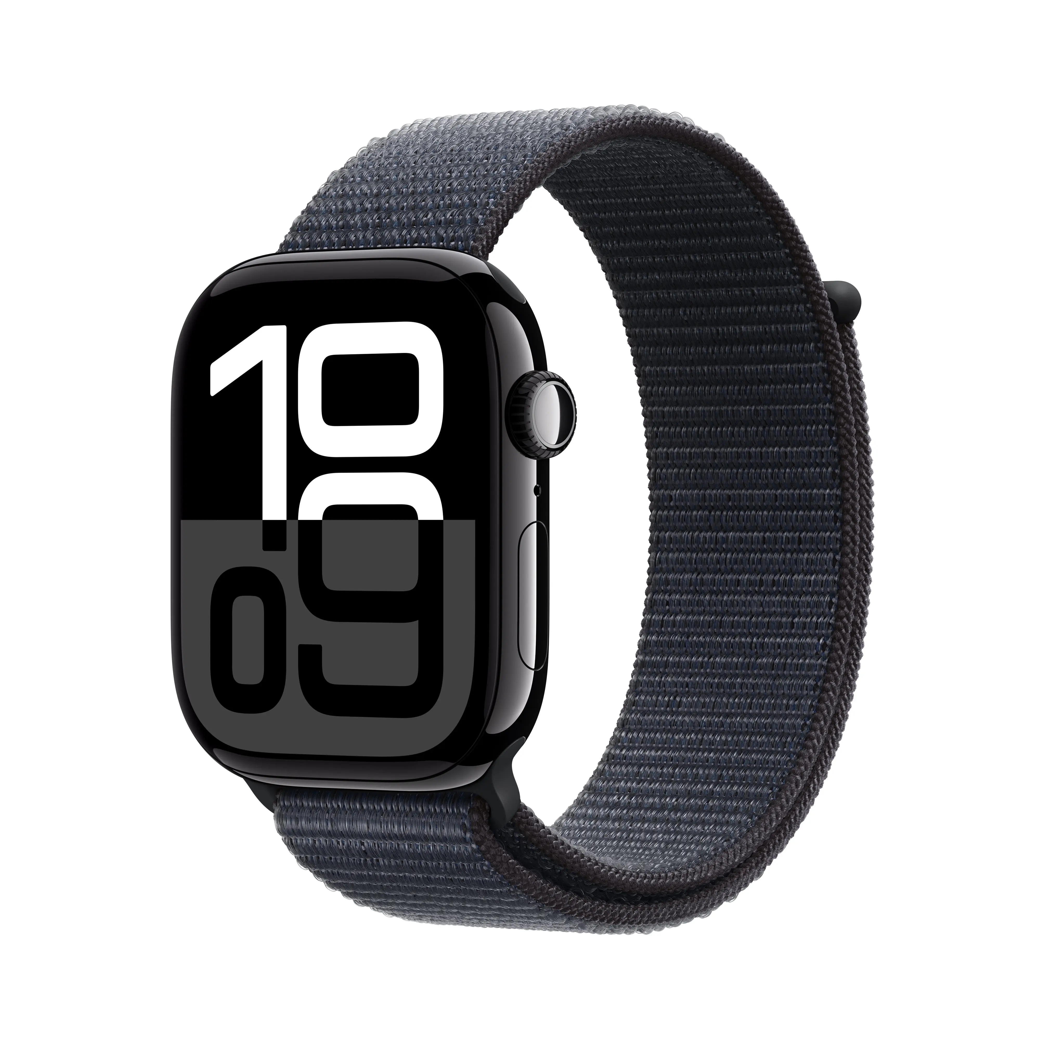 Apple Watch Series 10 GPS 46mm Jet Black Aluminum Case with Ink Sport Loop image 1