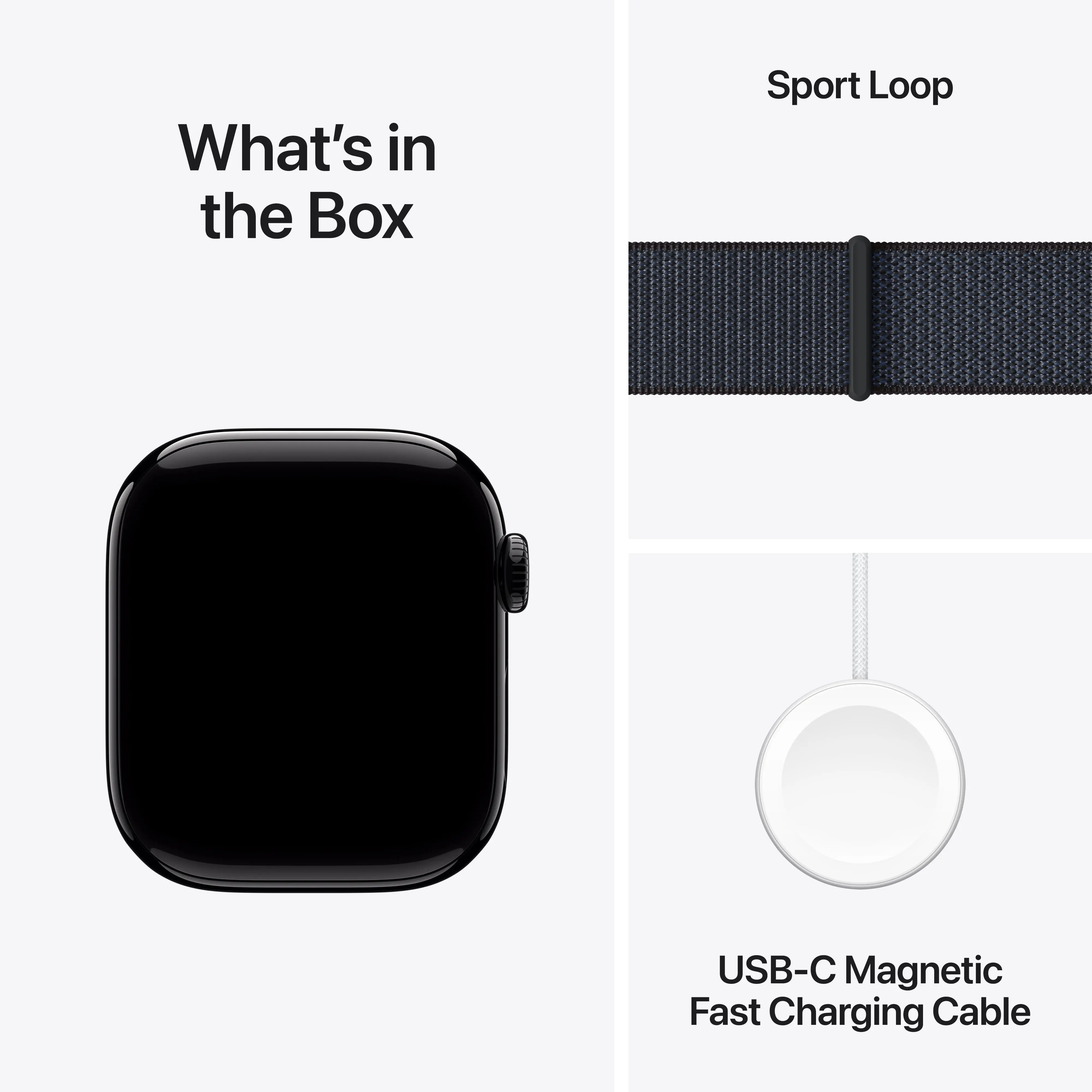 Apple Watch Series 10 GPS 46mm Jet Black Aluminum Case with Ink Sport Loop image 9