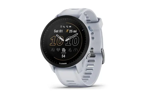 Garmin Forerunner® 955, GPS Running Smartwatch, Tailored to Triathletes, Long-Lasting Battery, Whitestone image