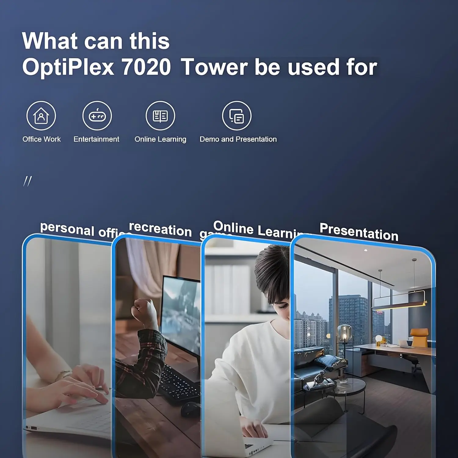 Dell Tower PC Desktop Computer for Home Business Student, 14th Gen Intel Core i3-14100 (Beat i5-12400), 32GB DDR5 RAM, 1TB PCIe SSD, WiFi 6, Bluetooth, DisplayPort, HDMI, KB & Mouse, Windows 11 Pro image 8