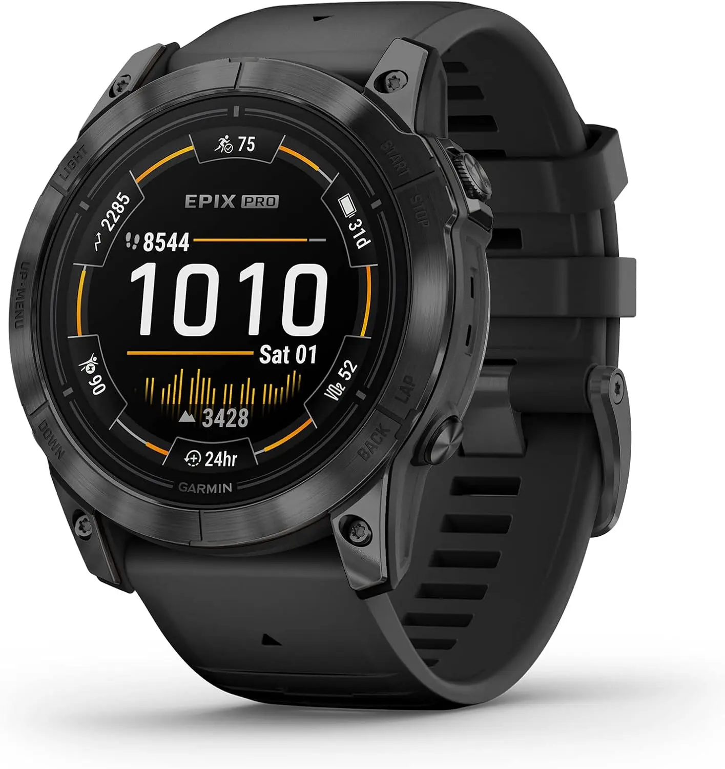 Garmin epix Pro (Gen 2), 51mm, High Performance Smartwatch, Advanced Training Technology, Built-in Flashlight, Black image 1