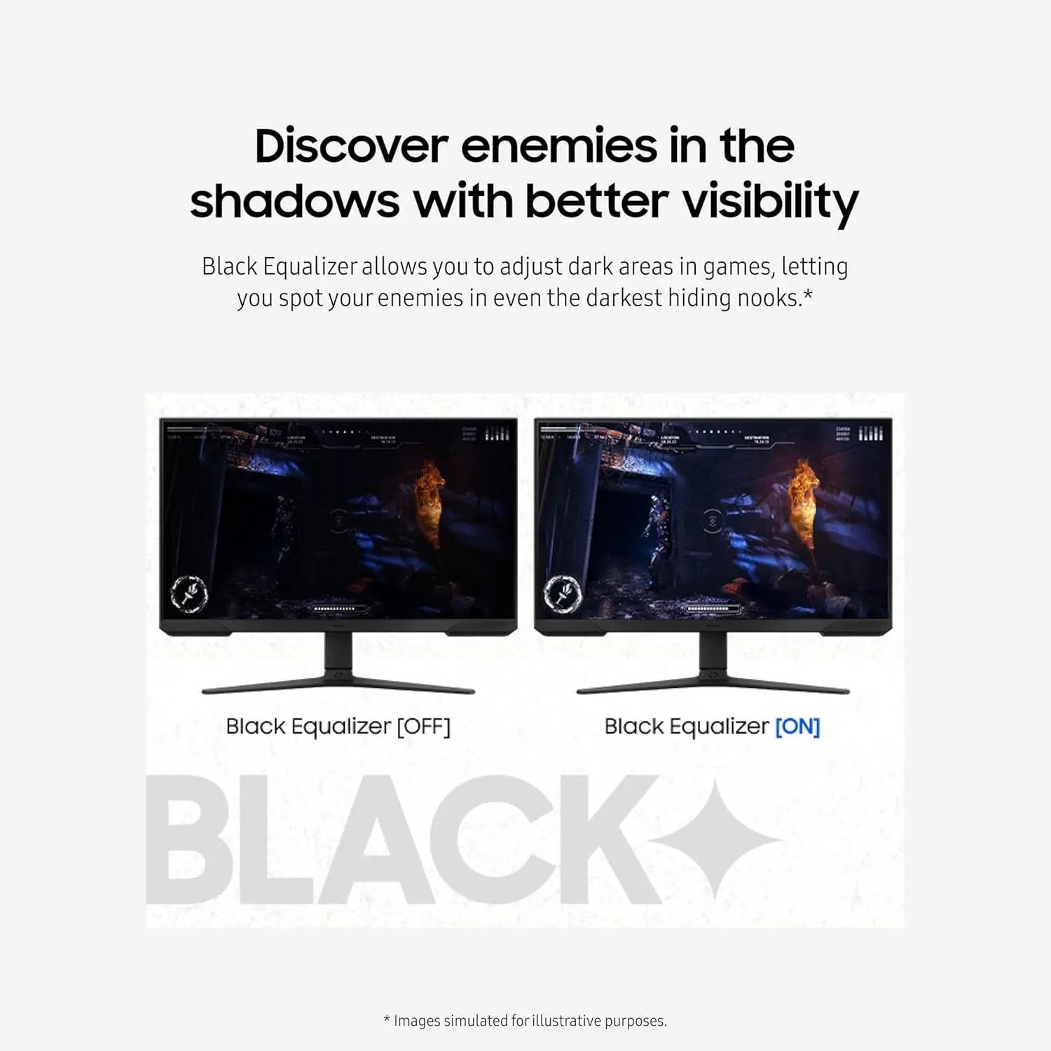 Samsung 24-Inch Odyssey G3 (G30D) Series FHD Gaming Monitor, 1ms, 180Hz, AMD FreeSync, Adjustable Stand, Black Equalizer, Virtual Aim Point, Eye Saver Mode, Flicker-Free, LS24DG302ENXZA image 6