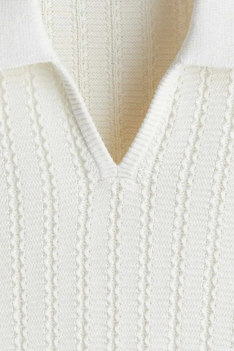 Regular-Fit Textured-Knit Polo Shirt image 6