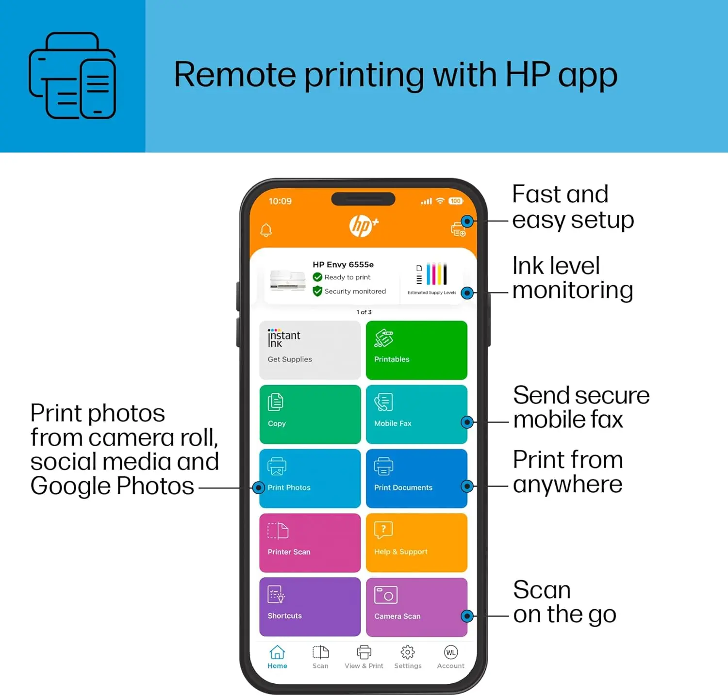 HP Envy 6555e Wireless All-in-One Color Inkjet Printer, Print, scan, Copy, Duplex Printing Best-for-Home, 3 month Instant Ink trial included (714N5A) image 14