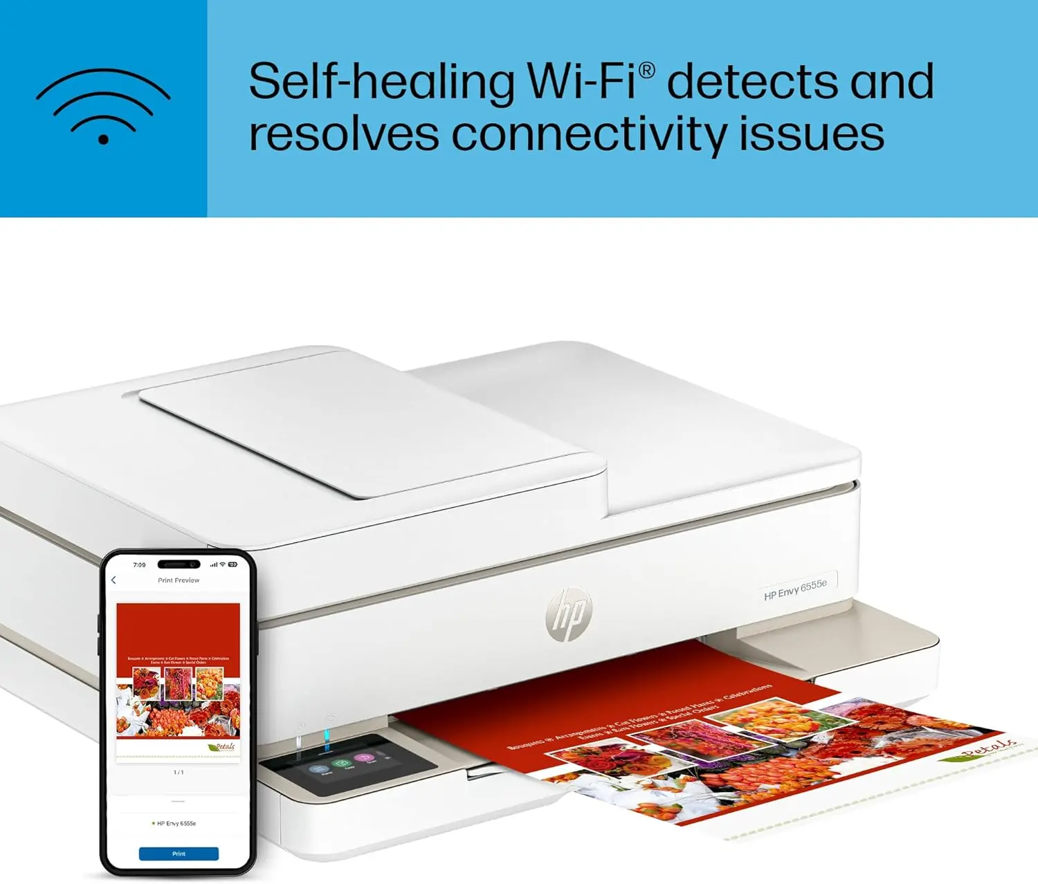 HP Envy 6555e Wireless All-in-One Color Inkjet Printer, Print, scan, Copy, Duplex Printing Best-for-Home, 3 month Instant Ink trial included (714N5A) image 16