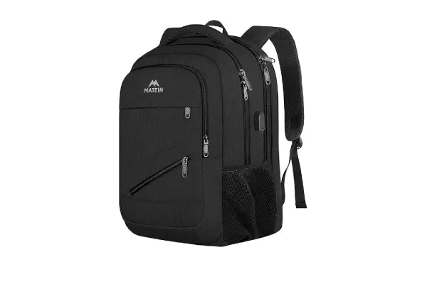 MATEIN 18.4 Inch Laptop School Backpack 50 L, Extra Large Anti Theft Carryon Backpack for Men Women TSA Approved, Work Business Bag with USB Port & Luggage Strap for Travel, Black image