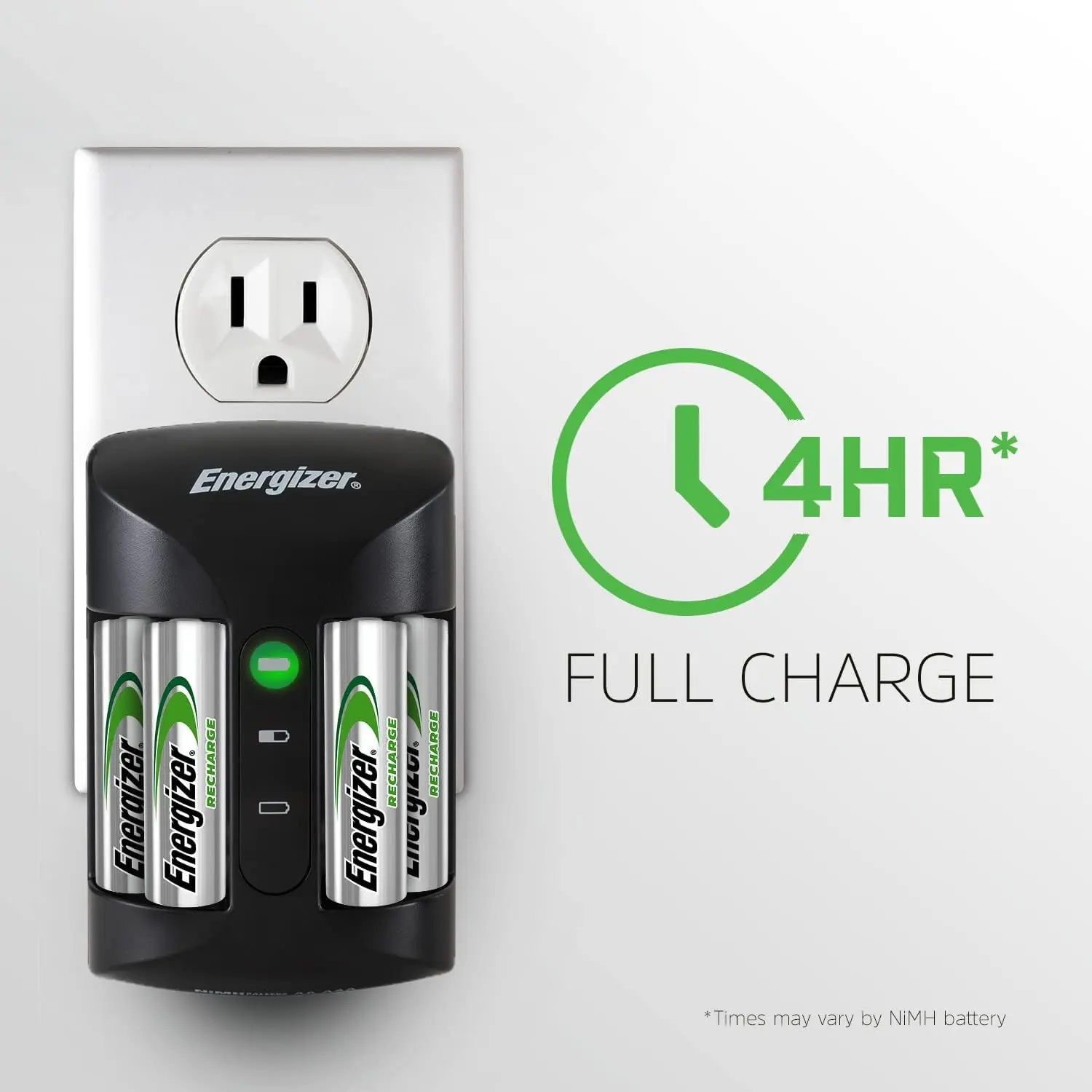 Energizer Recharge Pro Rechargeable AAA and AA Battery Charger With 4 NiMh Rechargeable AA Batteries, Provides a Full Charge in 3 Hours image 4