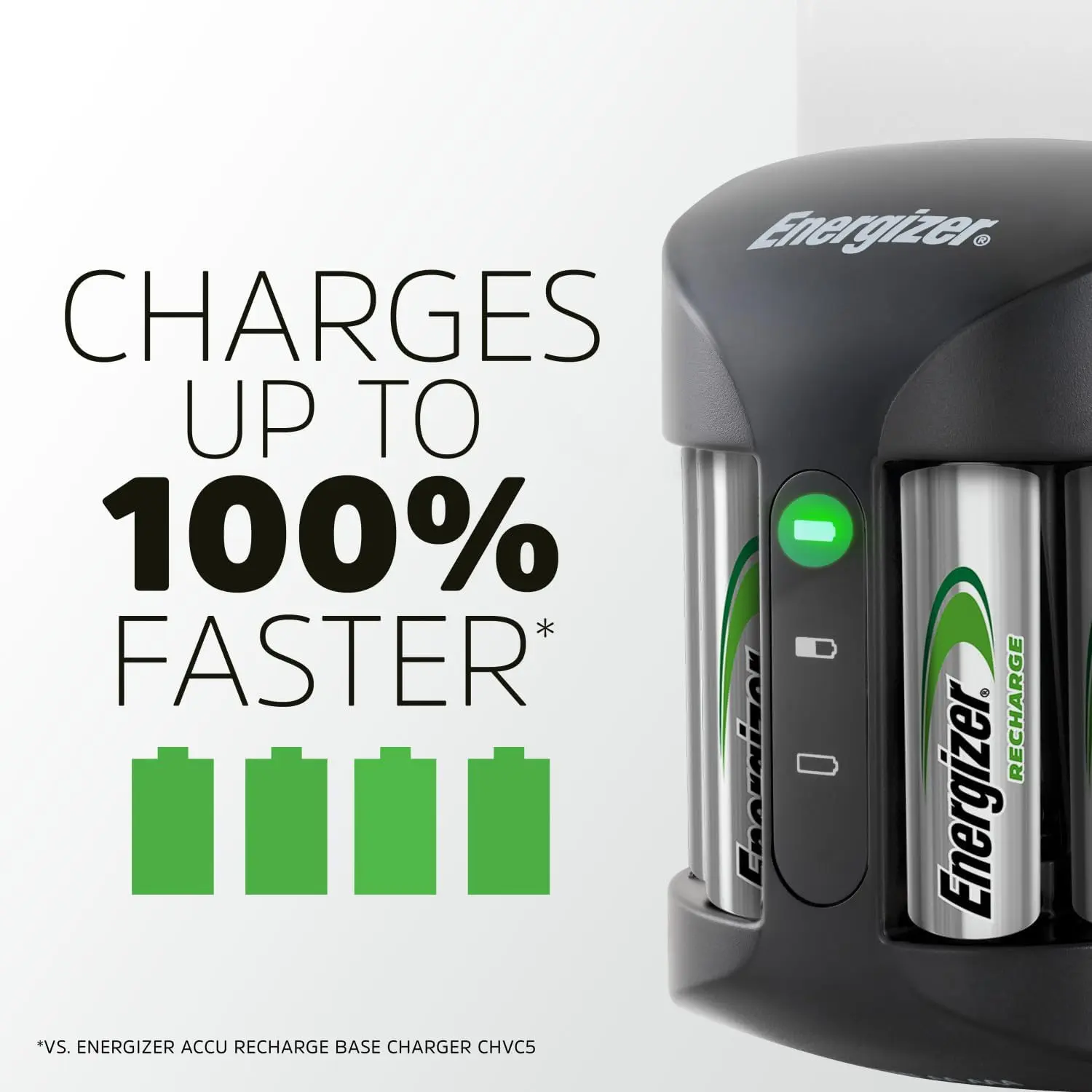 Energizer Recharge Pro Rechargeable AAA and AA Battery Charger With 4 NiMh Rechargeable AA Batteries, Provides a Full Charge in 3 Hours image 6