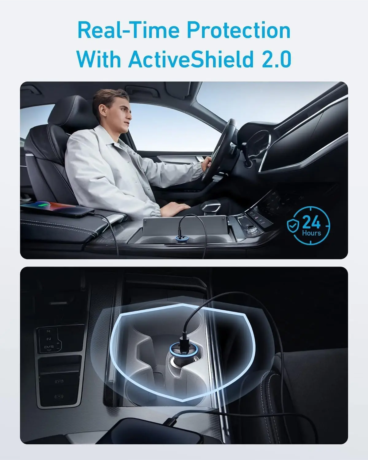 Anker 323 USB-C Car Charger Adapter, 52.5W Cigarette Lighter Charger with 30W PowerIQ 3.0 Fast Charging for iPhone 15/15 Pro Max, 14/13/12 Series, Galaxy S23/22, Pixel image 5