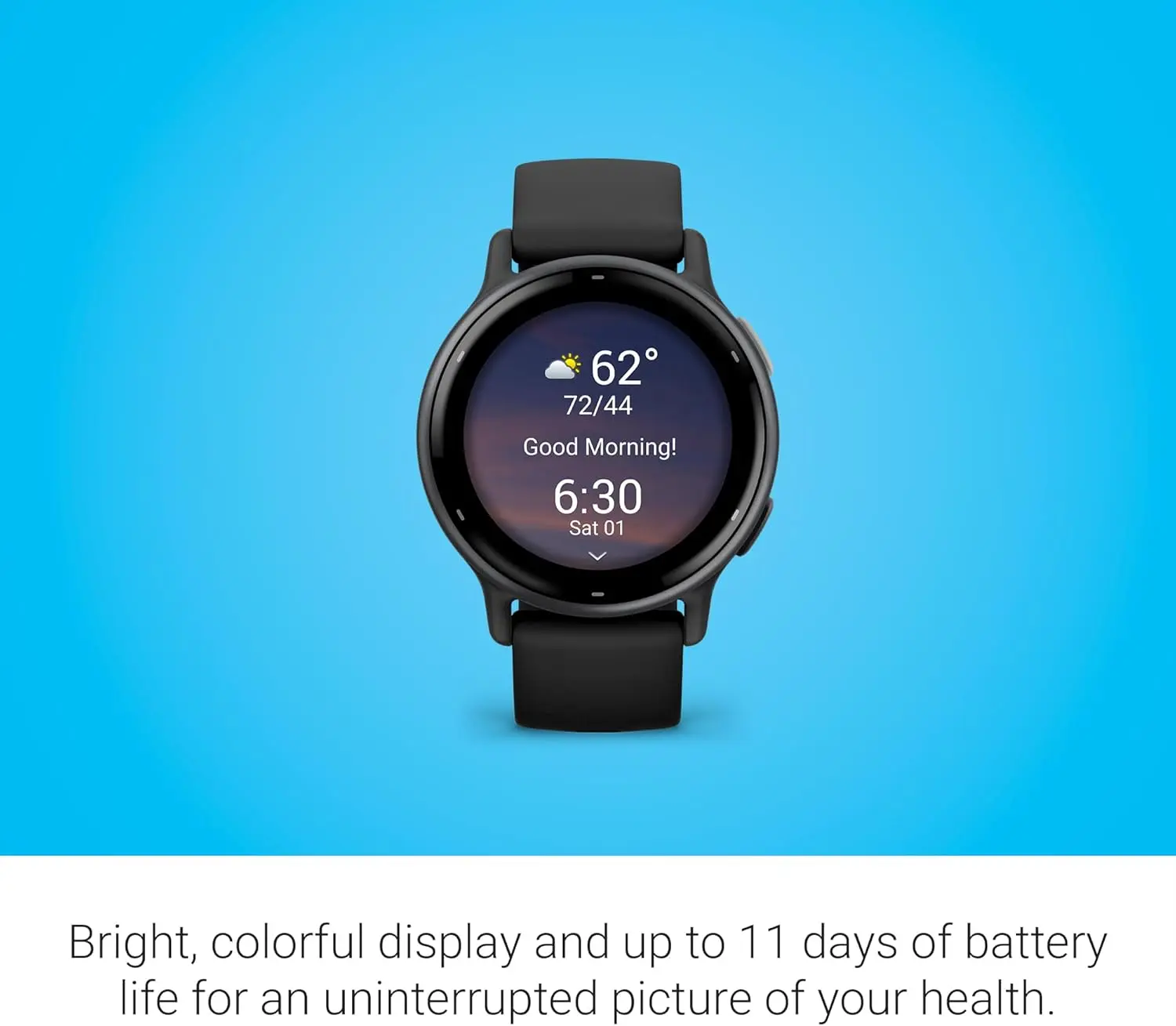 Garmin vívoactive 5, Health and Fitness GPS Smartwatch, AMOLED Display, Up to 11 Days of Battery, Black image 3