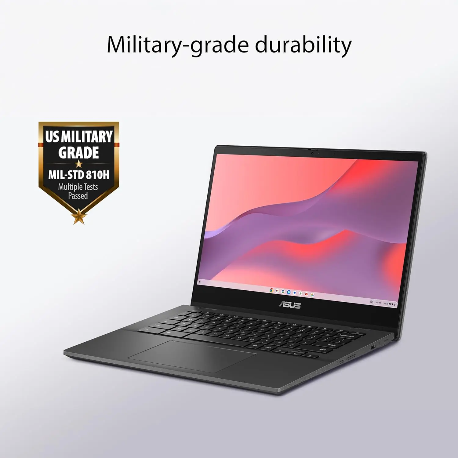 ASUS Chromebook CM14 Laptop, 14" HD Anti-Glare Display (1366x768), MediaTek Kompanio 520, 4GB RAM, 64GB eMMC, ChromeOS, Gray, CM1402CM2A-DS44, Gravity Grey image 4