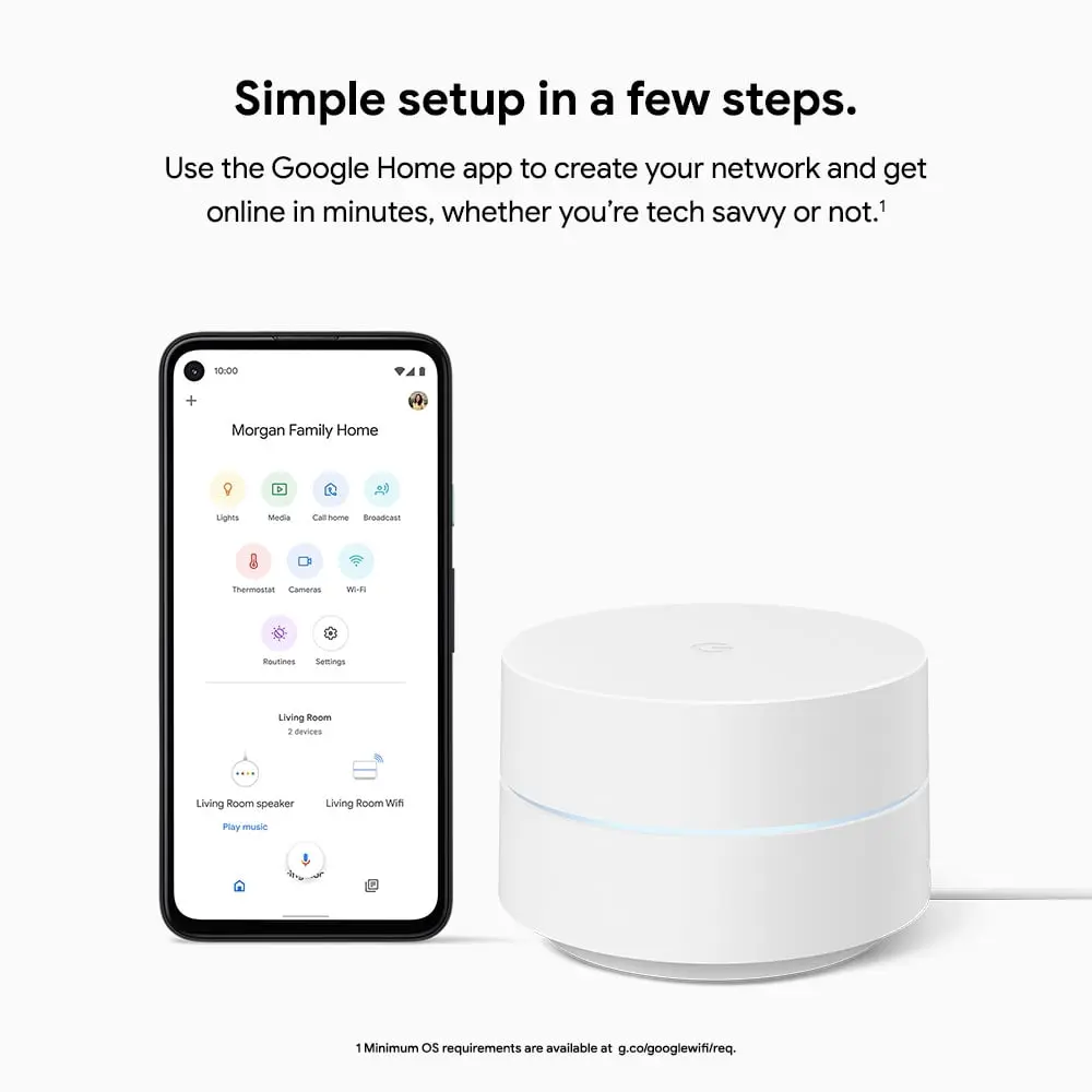 Google Wifi - Whole Home Wi-Fi System - 1-Pack image 6