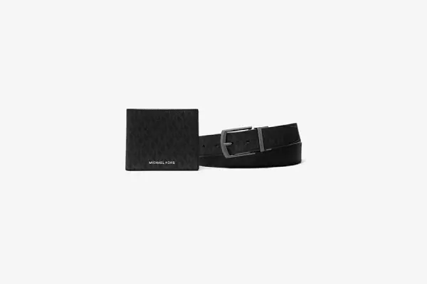 Signature Logo Billfold Wallet and Belt Gift Set image
