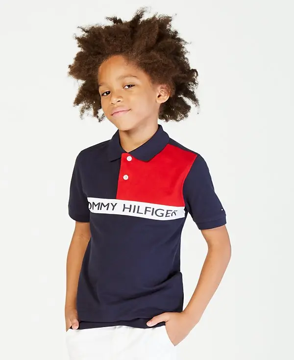 Big Boys Front Logo Colorblocked Polo image 1