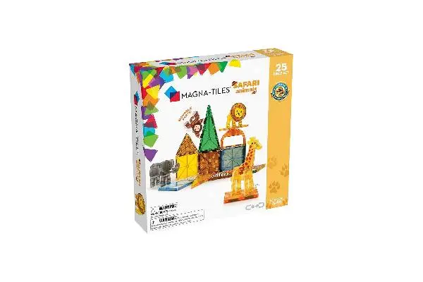 MAGNA-TILES Safari Animals 25-Piece Magnetic Construction Set, The ORIGINAL Magnetic Building Brand image