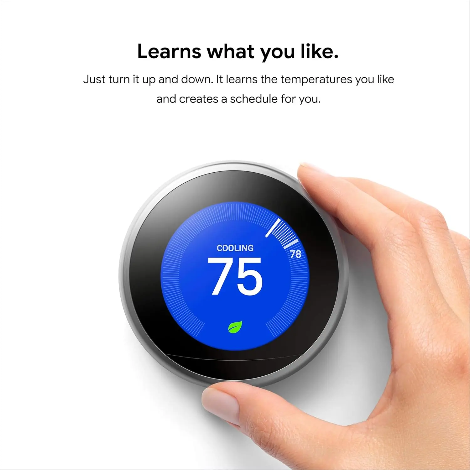 Google Nest Learning Thermostat - 3rd Gen (2015) - Programmable Smart Thermostat for Home - Works with Alexa - Stainless Steel image 6