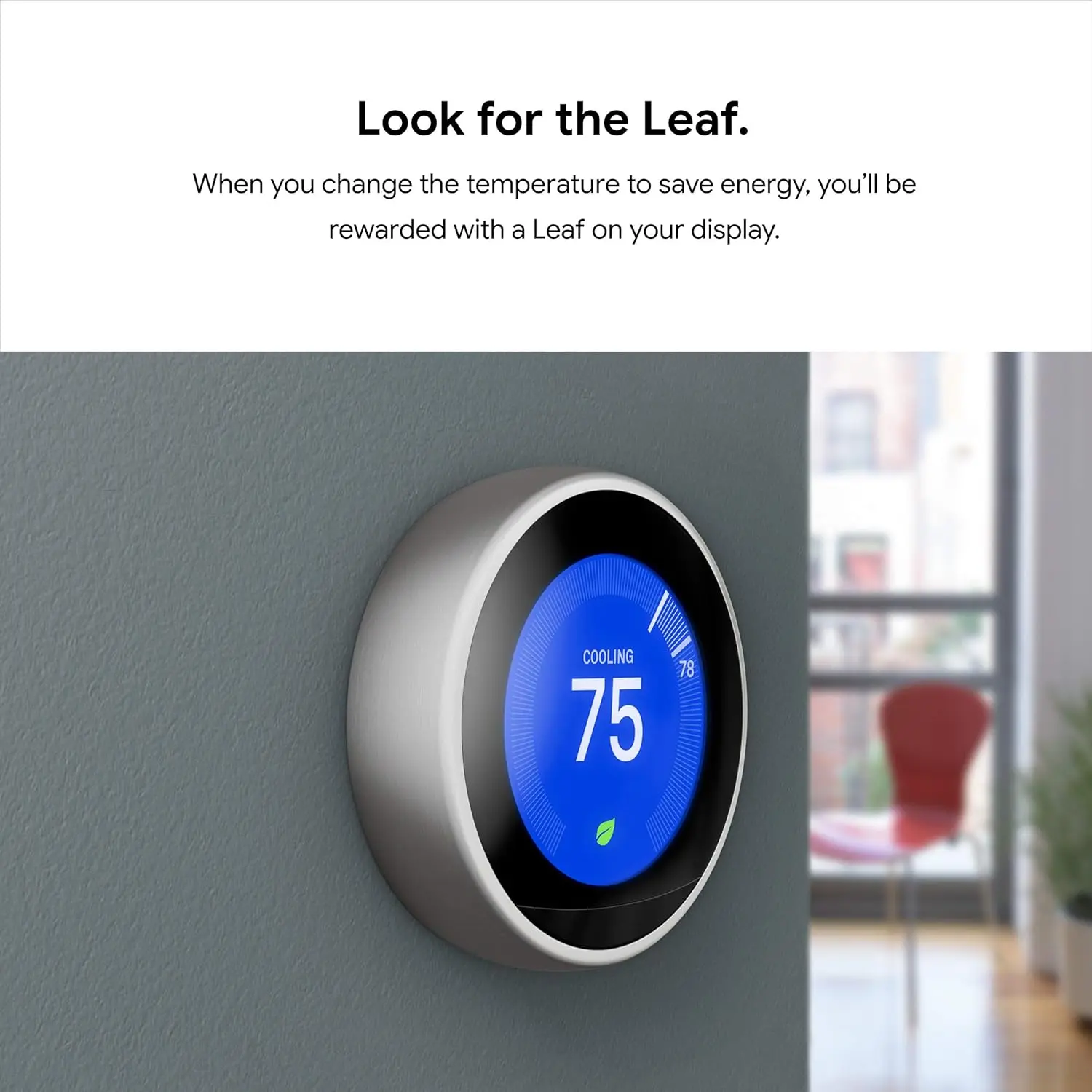 Google Nest Learning Thermostat - 3rd Gen (2015) - Programmable Smart Thermostat for Home - Works with Alexa - Stainless Steel image 10