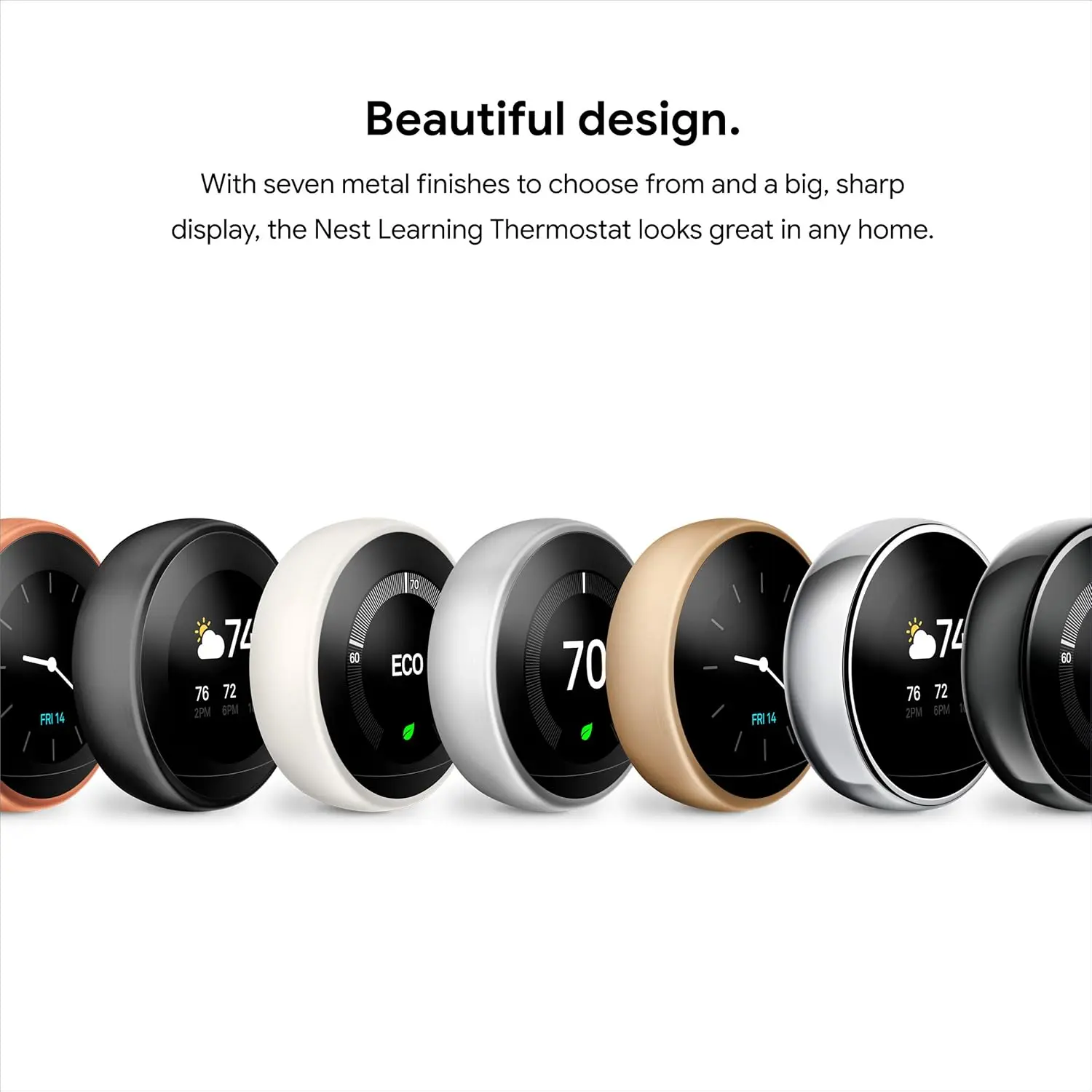 Google Nest Learning Thermostat - 3rd Gen (2015) - Programmable Smart Thermostat for Home - Works with Alexa - Stainless Steel image 12