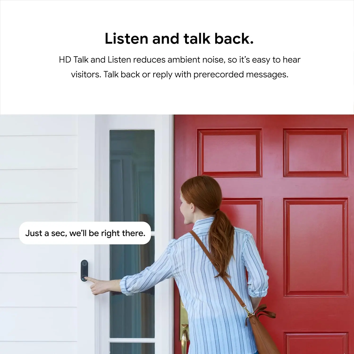 Google Nest Doorbell (Wired) - Formerly Nest Hello - Video Doorbell with 24/7 Streaming - Smart Doorbell Camera for Home with HDR Video, HD Talk and Listen, Night Vision, and Person Alerts image 6