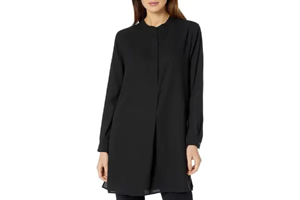 Anne Klein Women's Pop-Over Blouse with Covered Placket and Side Slits image