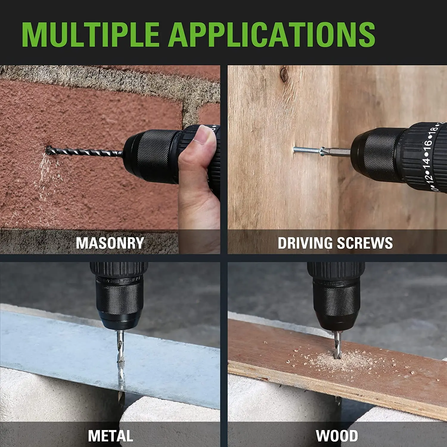 Greenworks 24V 1/2" Cordless Brushless Hammer Drill Kit + 2Ah Battery & Charger 3706602 image 6