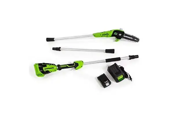 Greenworks 24V 8" Cordless Pole Saw with 2Ah Battery and Charger 1402102 image