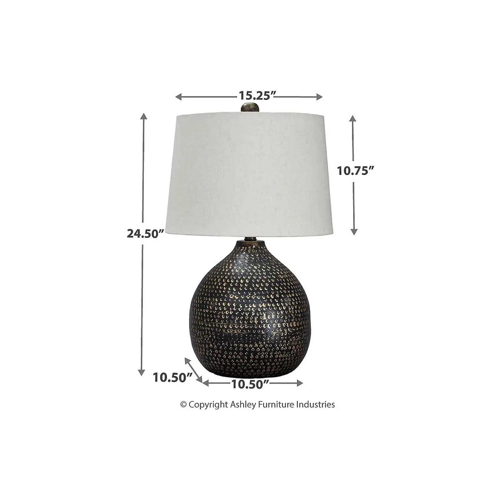 Signature Design By Ashley Maire Metal Table Lamp - BLACK GOLD ONE SIZE image 3