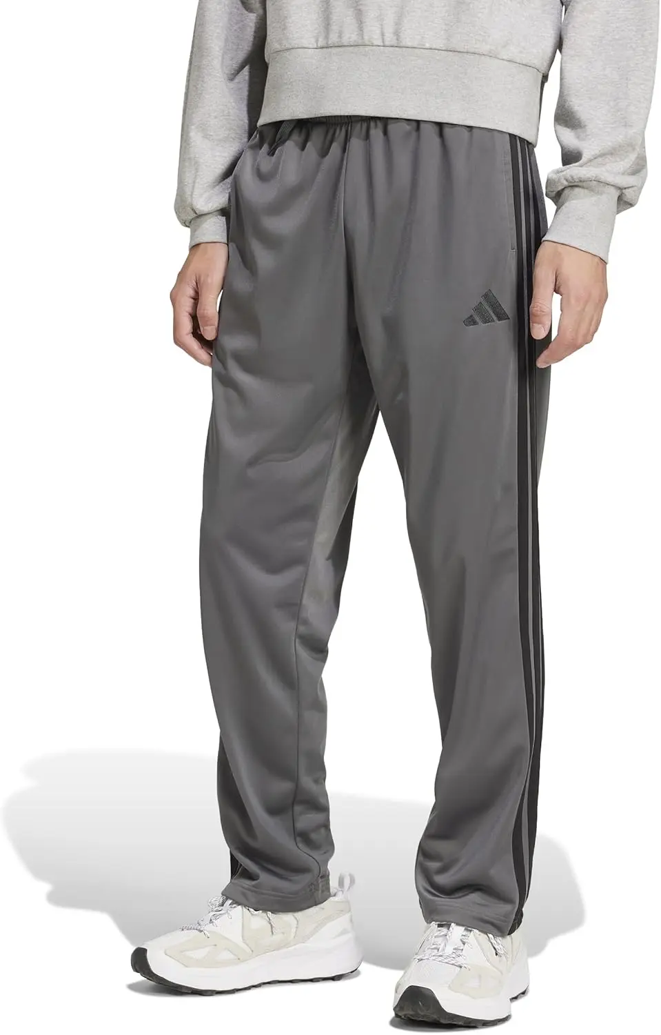 adidas Men's 3-Stripes Tricot Opem Hem Track Pants image 3